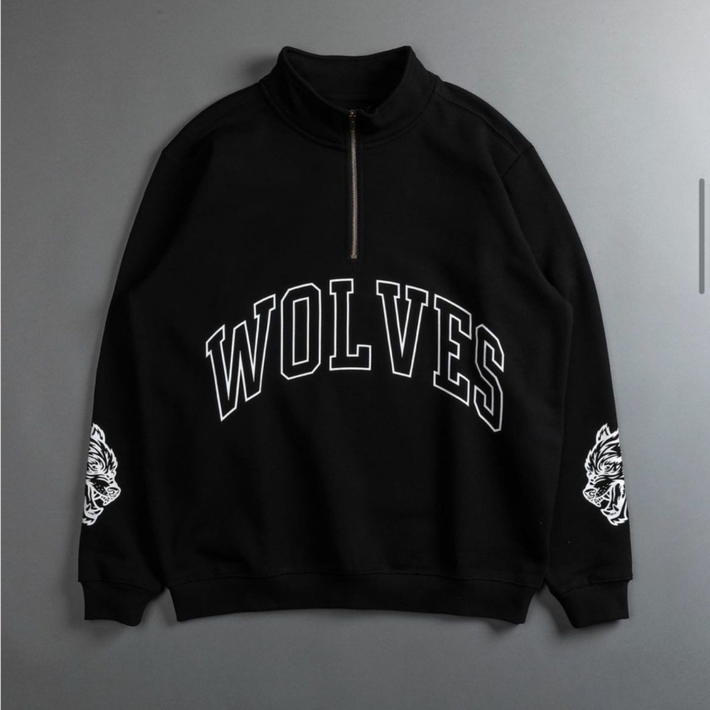 Darc Sport Black Wolves Zip-Up Sweater